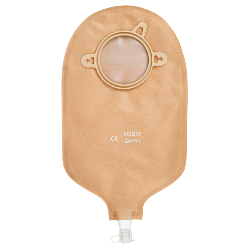 U2B5F Уростомний мішок Зенсів 2компонентний, непрозорий, з оглядовим вікном, фланець 50 mm